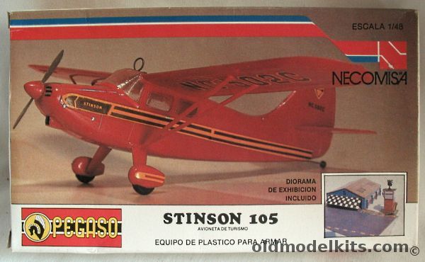 Pegaso 1/48 Stinson 105 Flying Station Wagon With Airport Diorama - (ex Lindberg), P402 plastic model kit